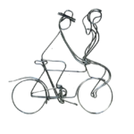 Cuplul indragostit pe bicicleta, lungime 17 cm, pret: 200 lei
